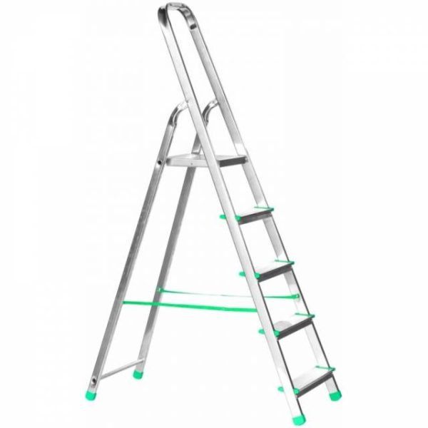ITOSS Rebrík, schodíky ALW 5-stupňový, jednostranný, s plošinkou